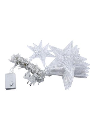 شريط إضاءة LED بتصميم الستارة على شكل نجوم خماسية مناسب لزينة رمضان أبيض - v1561385337/N24035693A_1