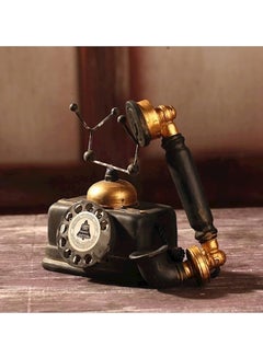 Generic Retro Telephone Model Brown/Gold 19x10x16centimeter  - Image 3