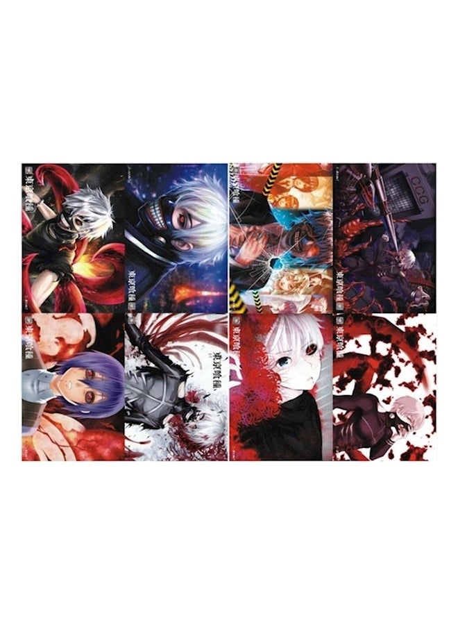 Popular Anime Tokyo Ghoul Poster Embossed Set A Set Of 8 Posters Multi Color 40x35cm