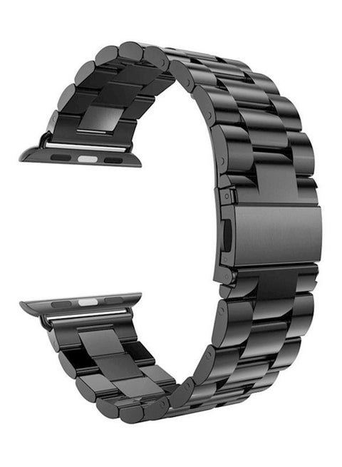 Steel Band Strap For Apple Watch Black