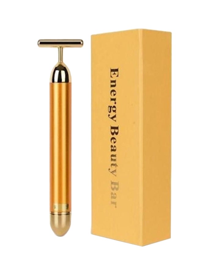 Generic 24K Plated Vibration Facial Roller Massager Gold  - Image 1