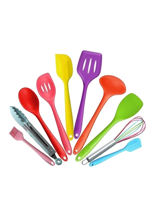 10-Piece Silicone Utensil Spatula Set Multicolour