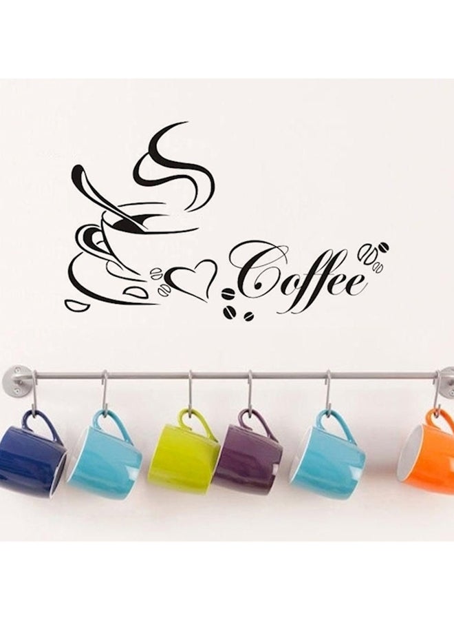 Removable Cups Wall Stickers Black 40x65cm - Image 1