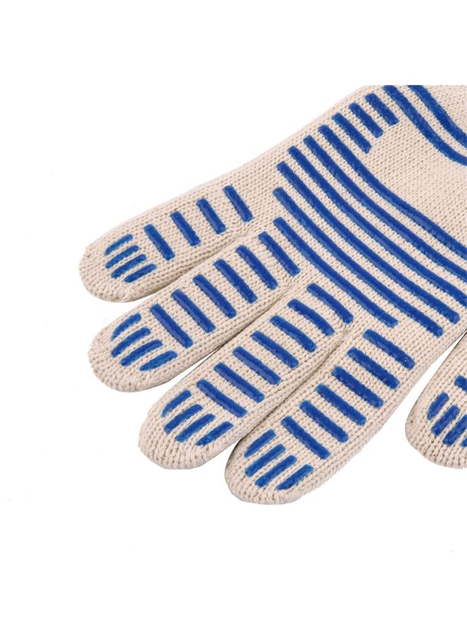 Kitchen Oven Mitt Blue/White - Image 2