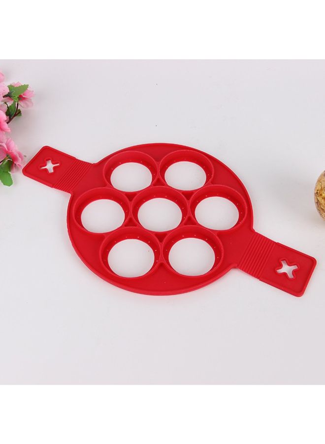 قالب كعك من السيليكون الناعم غير السام يتألف من 7 ثقوب أحمر 39.7سم - Image 2