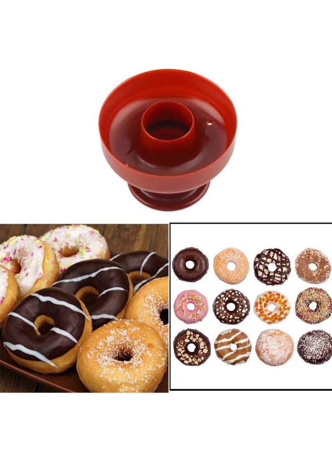 قالب من البلاستيك لقطع وصنع الدونات أحمر 8.5سم - Image 3