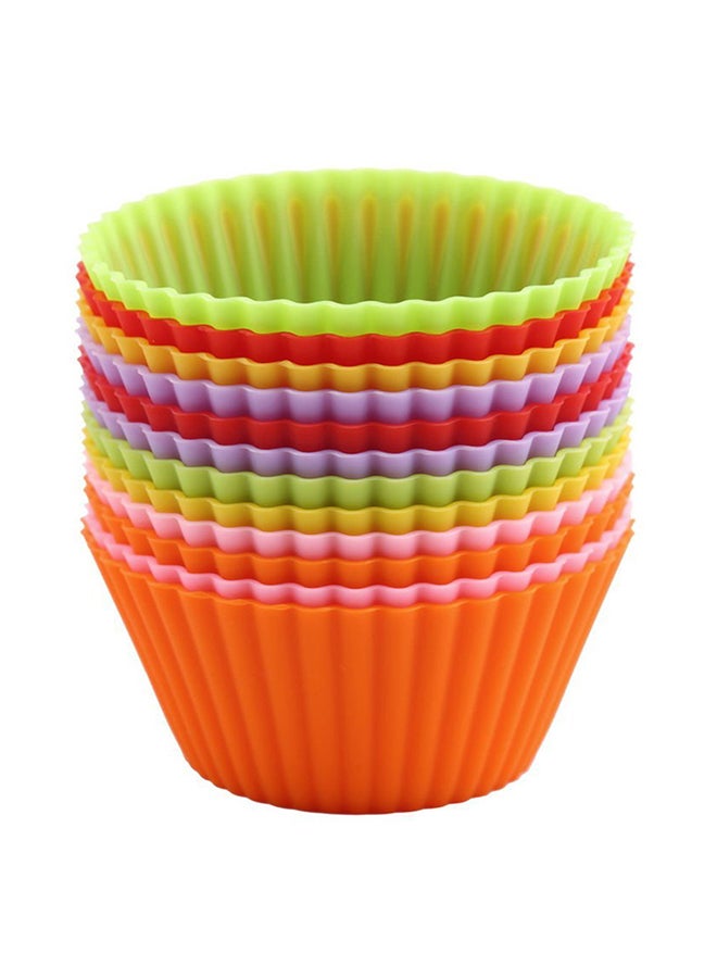 12-Piece Cupcake Liner Mould Multicolour 5cm  - Image 1