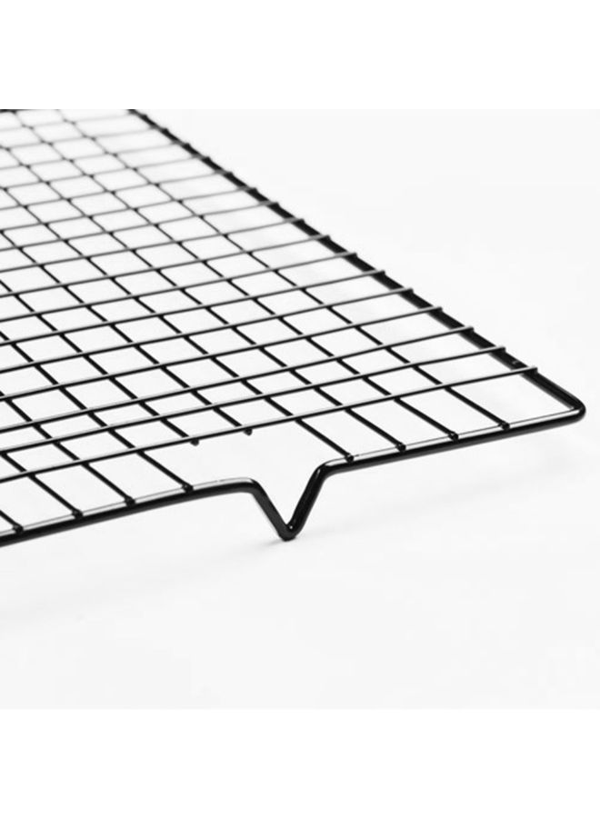 Nonstick Cooling Rack Mesh Grid Drying Stand Black 41cm