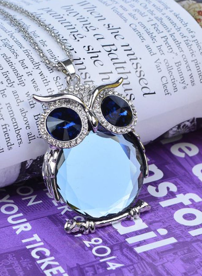Cool Baby Artificial Crystal Owl Pendant Necklace - Image 2