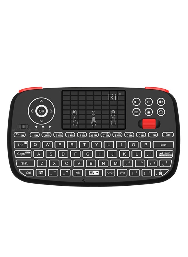 RII - Mini Wireless Keyboard Bluetooth Remote Control Black - Image 1