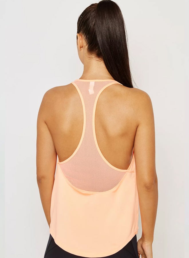 UNDER ARMOUR HeatGear Mesh Back Tshirt Peach - Image 2