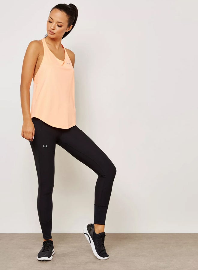 UNDER ARMOUR HeatGear Mesh Back Tshirt Peach - Image 4