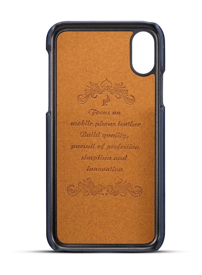 Suteni Protective Wallet Card Case Cover For Apple iPhone X/Xs Blue  - Image 2