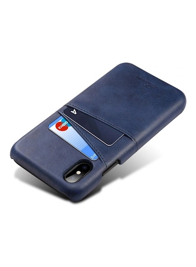 Suteni Protective Wallet Card Case Cover For Apple iPhone X/Xs Blue  - Image 3