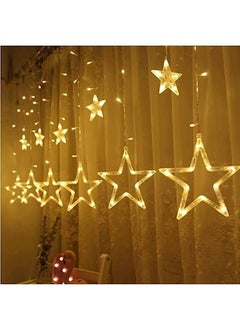 12 Stars LED Curtain String Set Yellow 6.7x3.3feet
