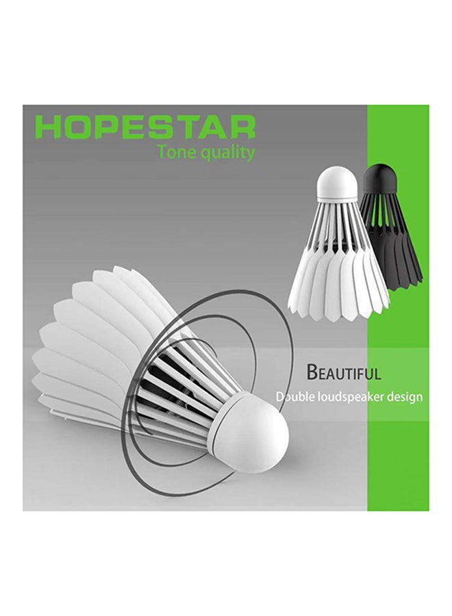 Badminton Shape Stereo Bass Bluetooth Speaker V5950 Black - Image 3