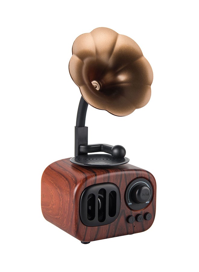 Vintage Style Bluetooth Speaker V5758 Brown  - Image 1