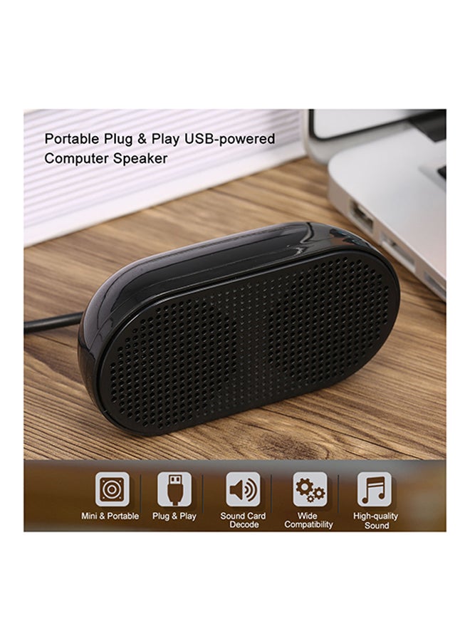 Computer USB Speaker Black  - Image 2