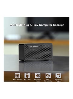 Generic Computer USB Speaker Black  - Image 2