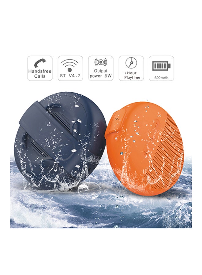 Portable Wireless Bluetooth Speaker V5499 Orange - Image 2