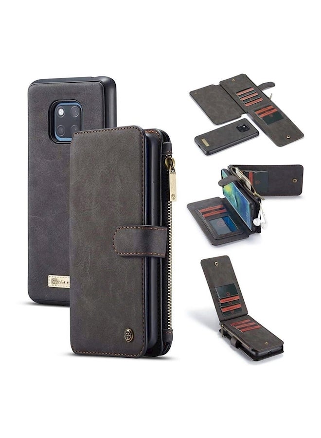 CaseMe Protective Wallet Card Case Cover For Huawei Mate 20 Pro Black  - Image 5