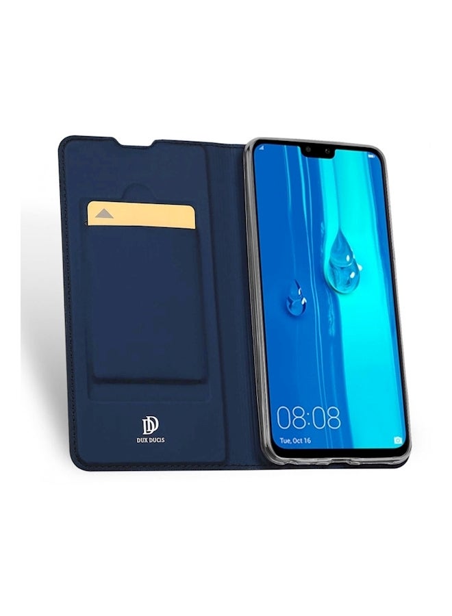 دوكس دوتشيز غطاء حماية قلاب مغناطيسي من الجلد لهاتف هواوي Y9 (2019) أزرق - Image 3