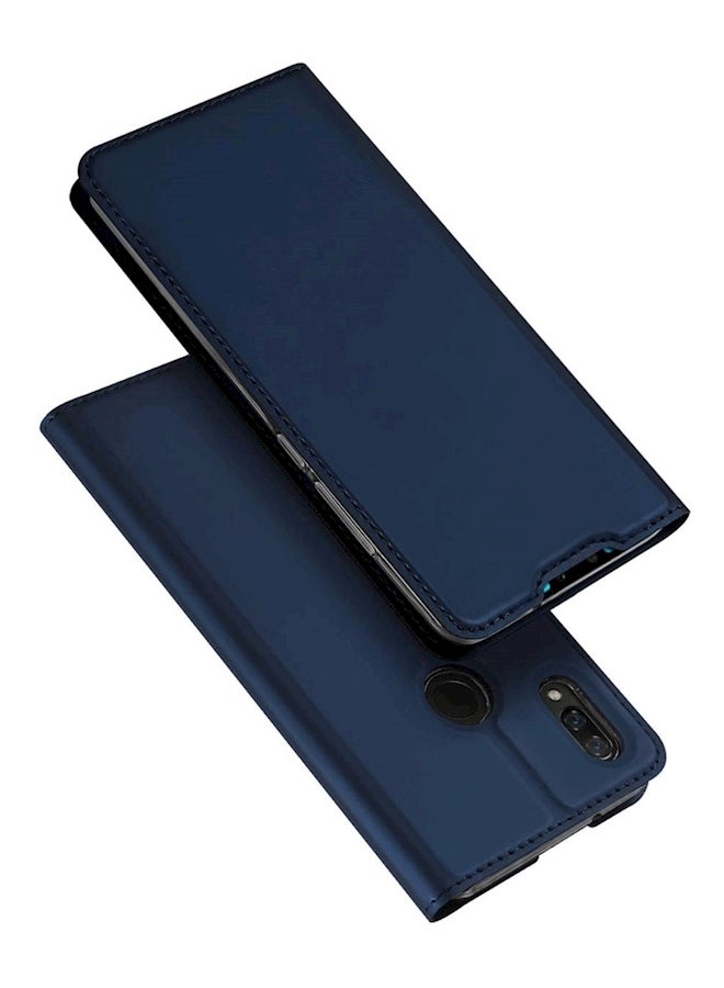 دوكس دوتشيز غطاء حماية قلاب مغناطيسي من الجلد لهاتف هواوي Y9 (2019) أزرق - Image 2