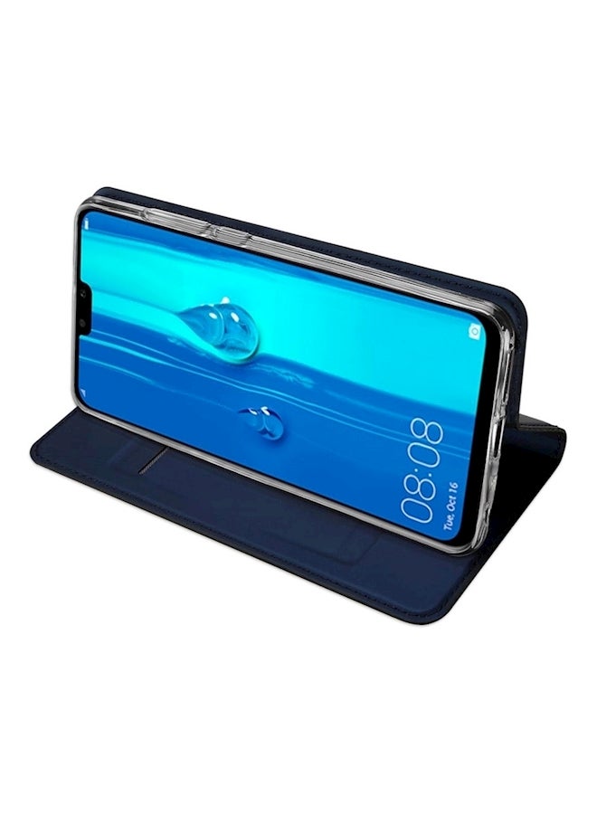 دوكس دوتشيز غطاء حماية قلاب مغناطيسي من الجلد لهاتف هواوي Y9 (2019) أزرق - Image 5