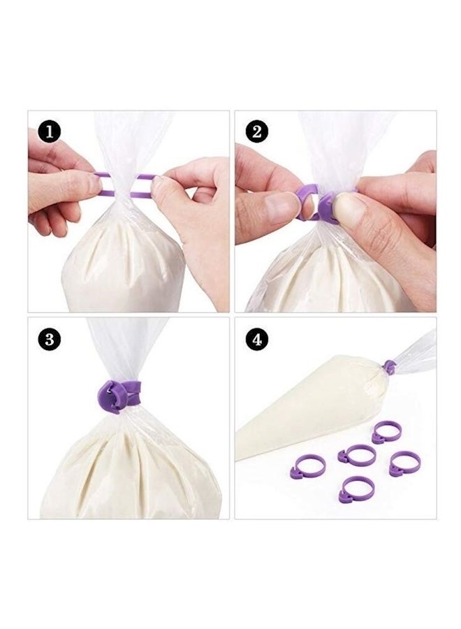 Pack Of 100 Icing Decorating Bag With 5 Ties Clear  - Image 4
