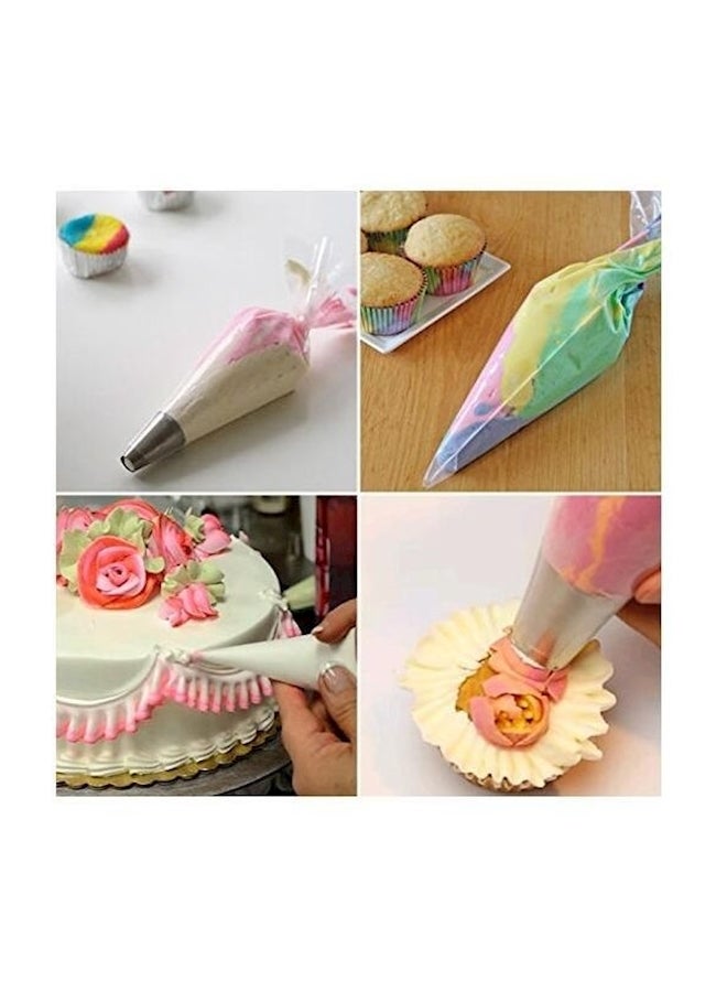 Pack Of 100 Icing Decorating Bag With 5 Ties Clear  - Image 5