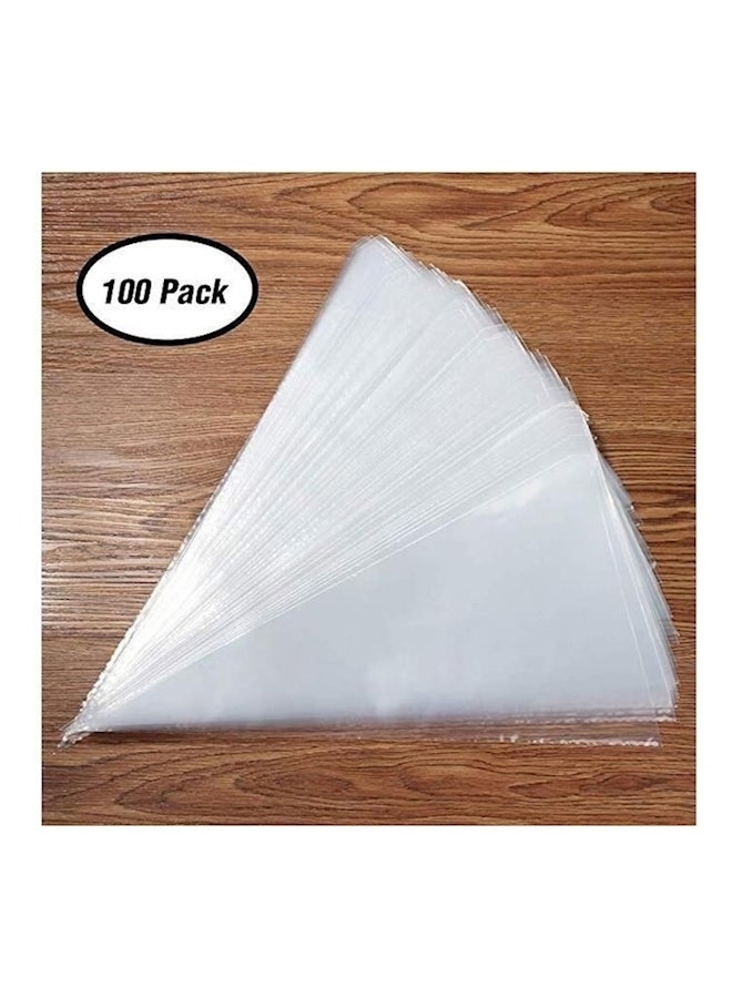 Pack Of 100 Icing Decorating Bag With 5 Ties Clear  - Image 2