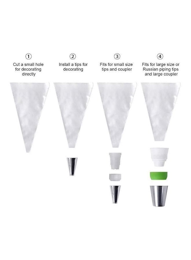 Pack Of 100 Icing Decorating Bag With 5 Ties Clear  - Image 3