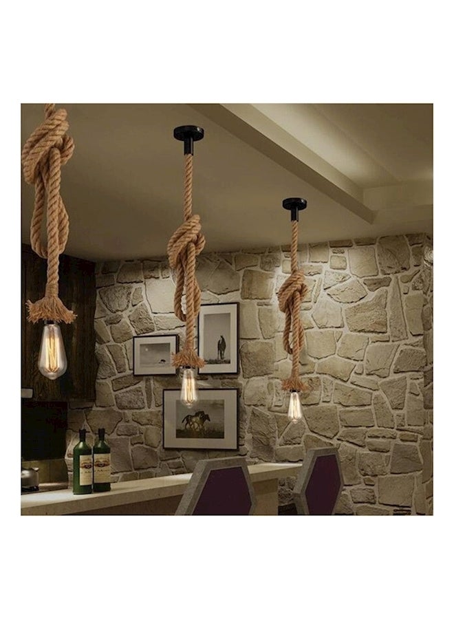 Generic Rope Led Ceiling Light Brown  - Image 2