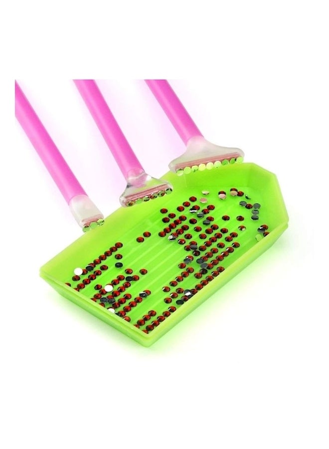 Generic - Pack Of 24 Diamond Painting Cross Stitch Tool Set Pink/Green/White - Image 1