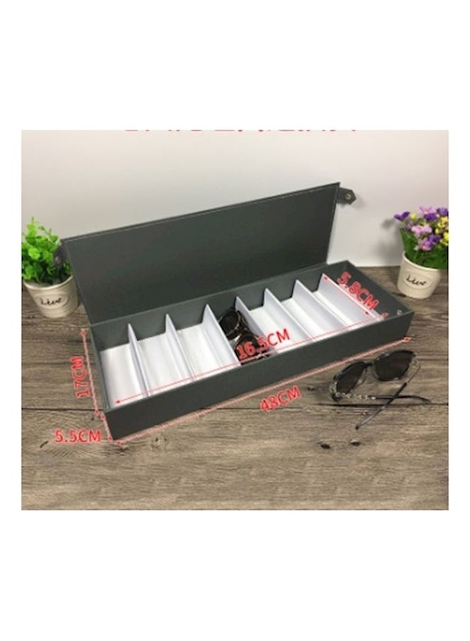 صندوق تخزين محمول للنظارات الشمسية أسود 17x5.5سم - Image 3