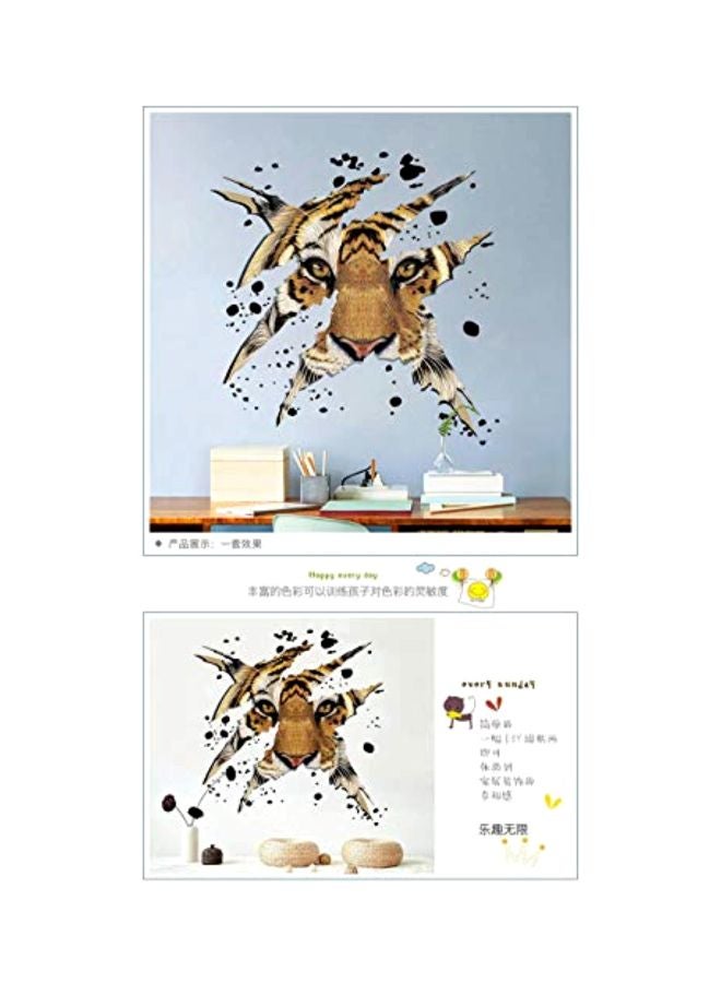 فيرف ملصق جداري خلفية للزينة على شكل رأس نمر متعدد الألوان 43x43سم - Image 4