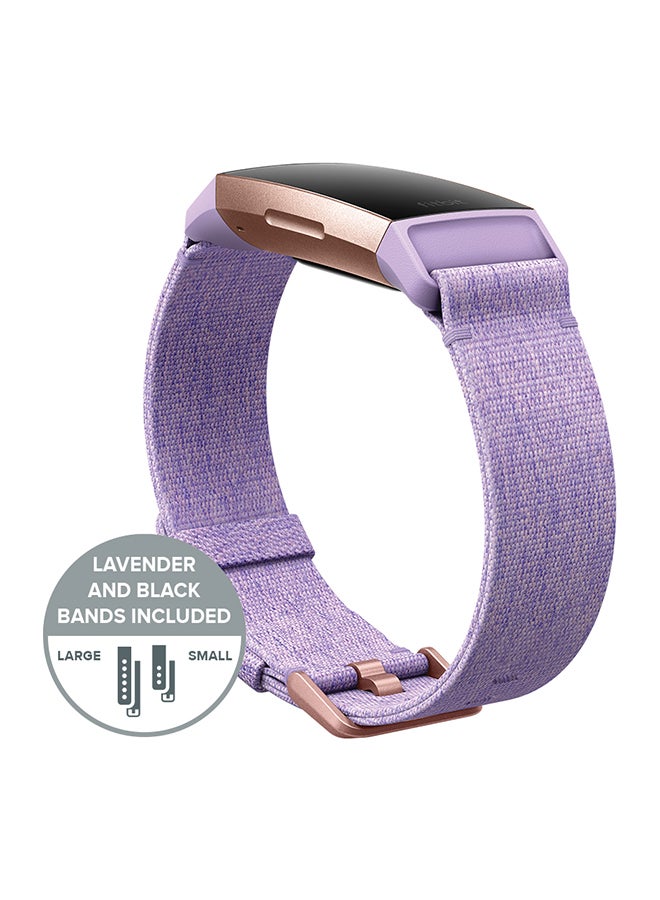 Charge 3 Special Edition Fitness Tracker With Swim Tracking Lavender Woven/Rose Gold