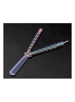 Butterfly Metal Comb Knife Training Tool Purple - v1561462295/N23436142A_4