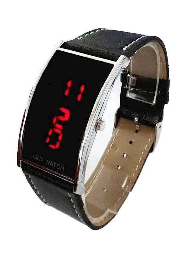 ساعة يد رقمية بسوار من جلد البولي يوريثان طراز DD-120-5W unisex