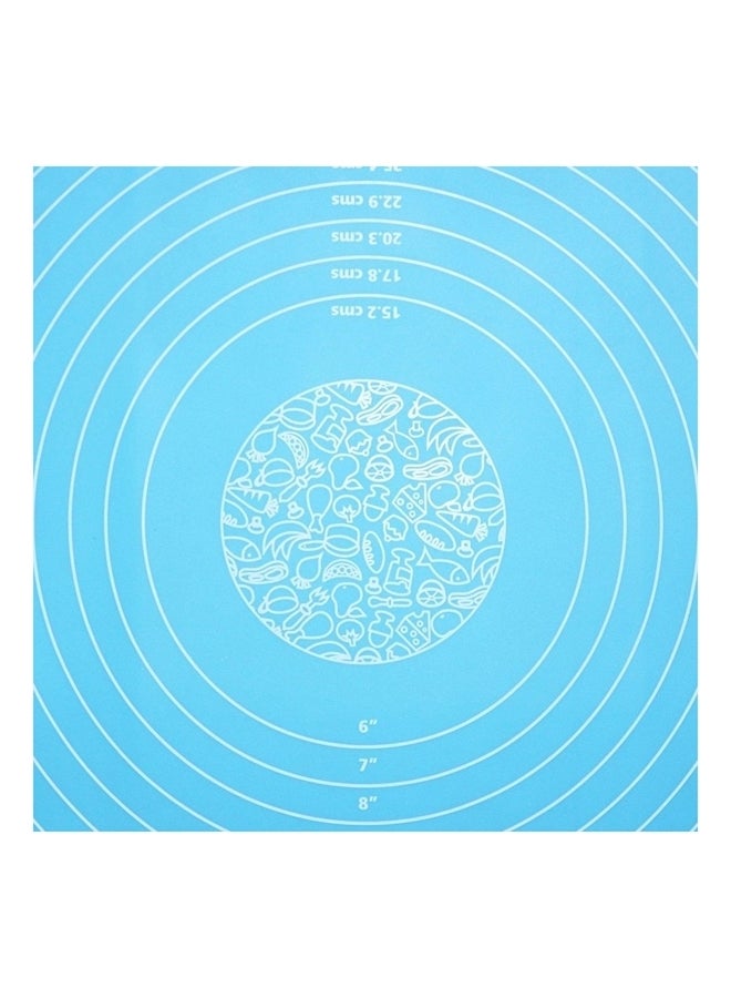 بساط خبز من السيليكون أزرق/ أبيض 1.4x29.6سم  - Image 4