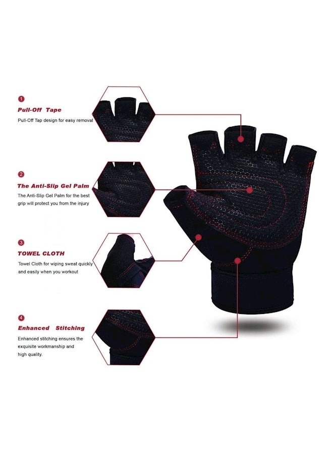 Anti-Slip Adjustable Velcro Strap Weightlifting Gloves XL - v1561467325/N24042787A_2