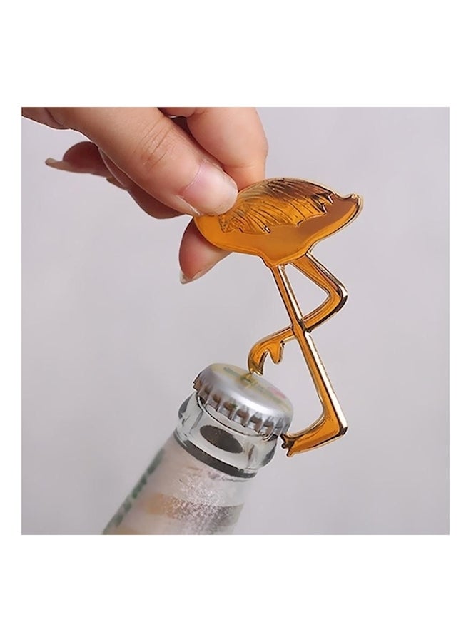 Flamingo Bottle Opener Gold - Image 2