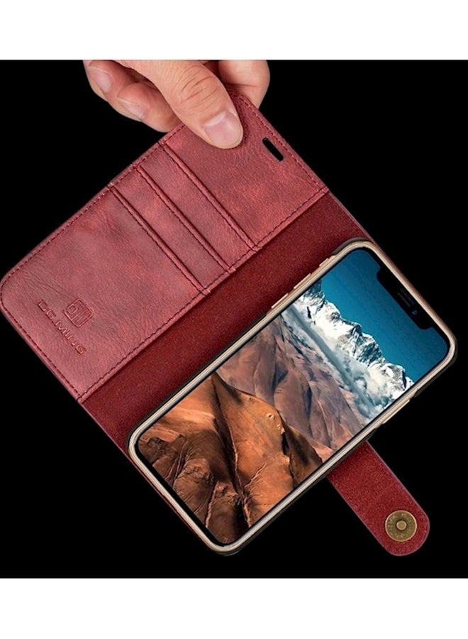 Dg Ming Protective Wallet Card Case Cover For Apple iPhone X/Xs Red - Image 5
