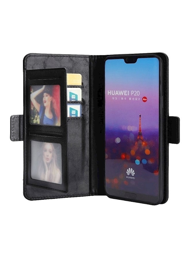 Protective Case Cover With Card Slot Holder For Huawei P20 Black  - Image 4