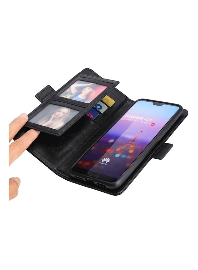 Protective Case Cover With Card Slot Holder For Huawei P20 Black  - Image 5