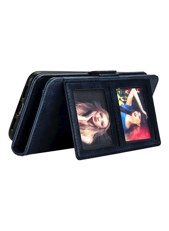 Protective Wallet Card Case Cover For Huawei P20 Pro Blue  - Image 2