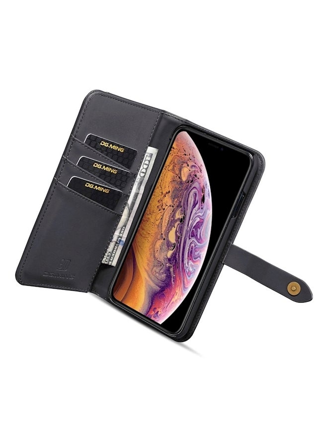 Protective Wallet Card Case Cover For Apple iPhone X/Xs Black  - Image 2