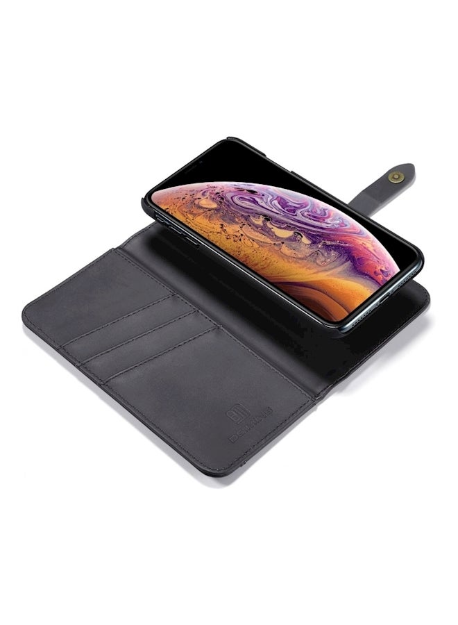Protective Wallet Card Case Cover For Apple iPhone X/Xs Black  - Image 3