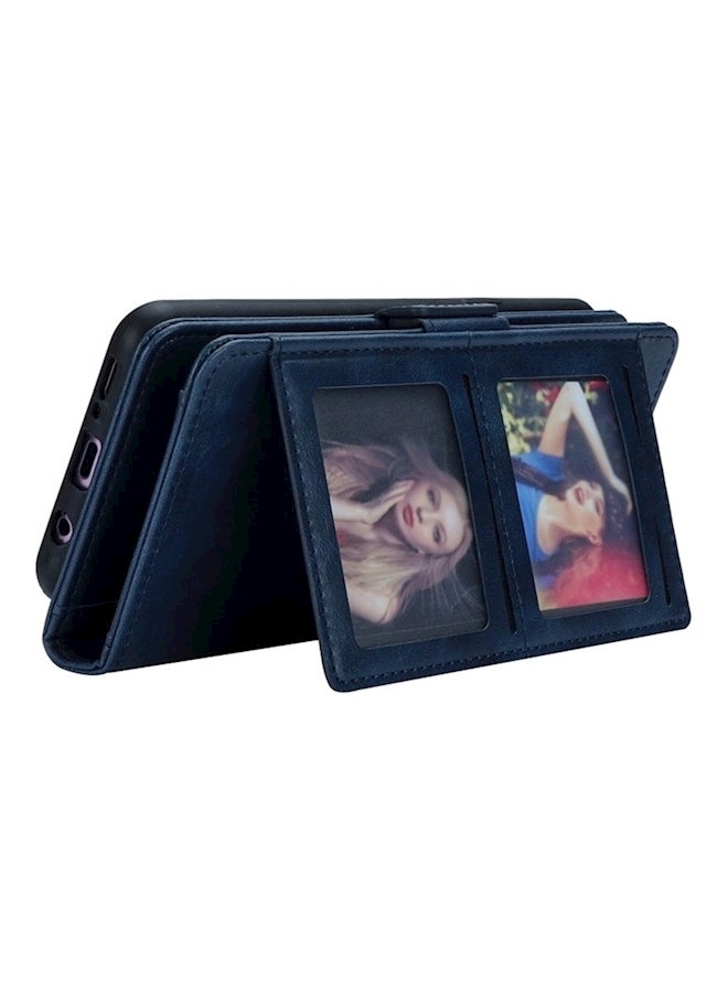 Protective Case Cover With Card Slot Holder For Samsung Galaxy S9 Blue  - Image 2
