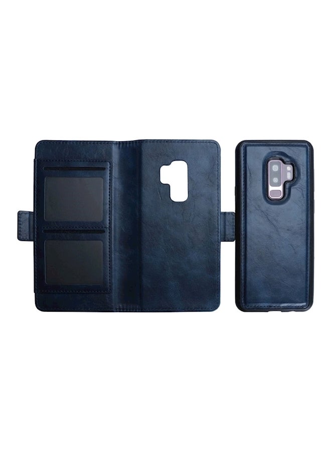 Protective Case Cover With Card Slot Holder For Samsung Galaxy S9 Blue  - Image 3